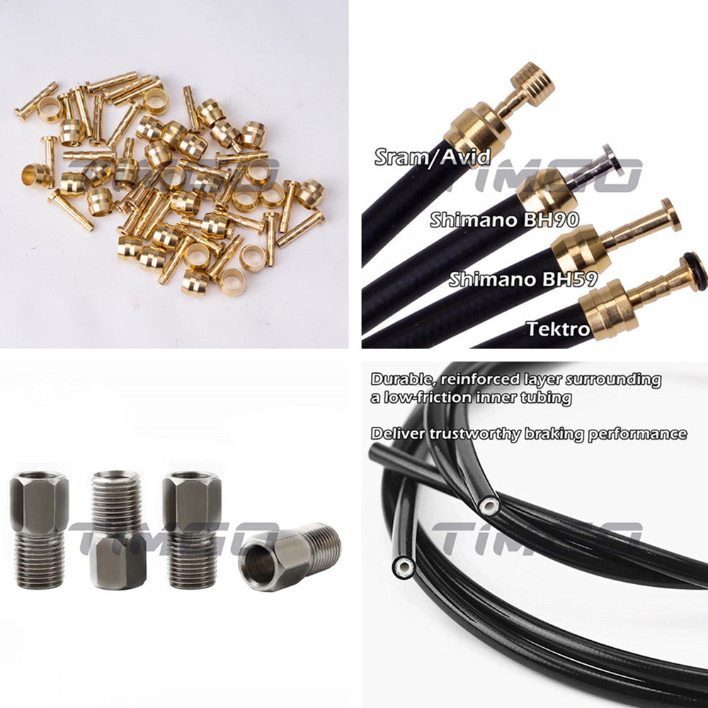 2.5M Hydraulic Disc Brake Hose With Shimano BH90/BH59 Olive & Insert For MTB Mountain Bike - 5mm Diameter