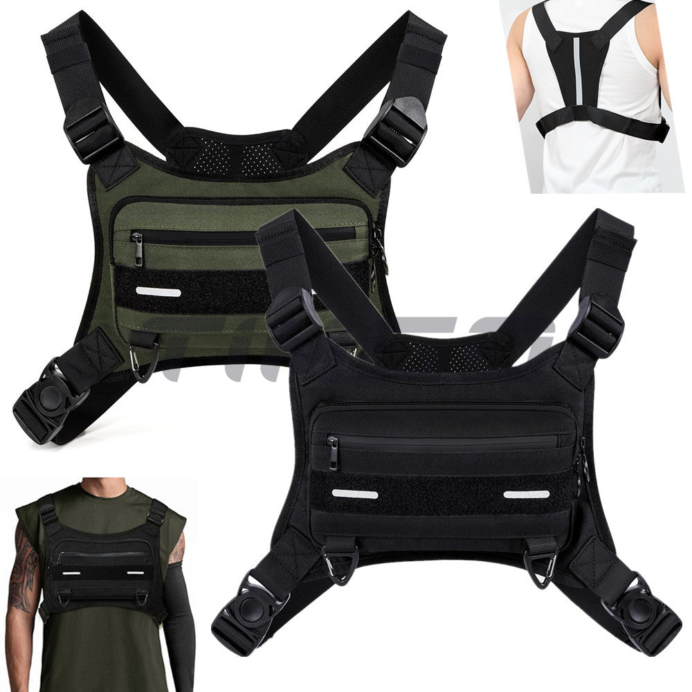 Outdoor Sport Cycling Riding Hiking Runing Chest Bag With Pocket Storage Sports Waterproof Lightweight Tactical Vest Pack