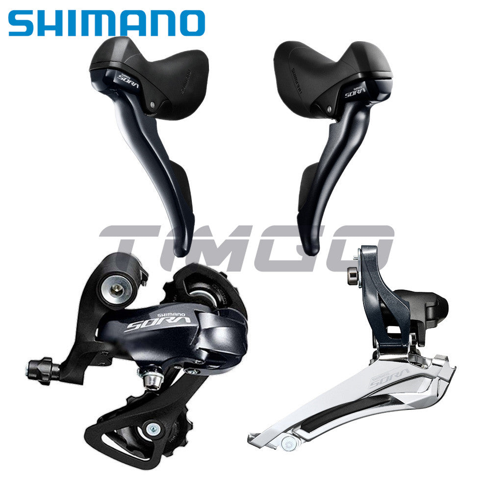 Shimano Sora R3000 Road Bike 2×9 Speed Derailleur Set Groupset FD-R3000 RD-R3000 Front Rear Derailleur ST-R3000 Dual Control STI Lever