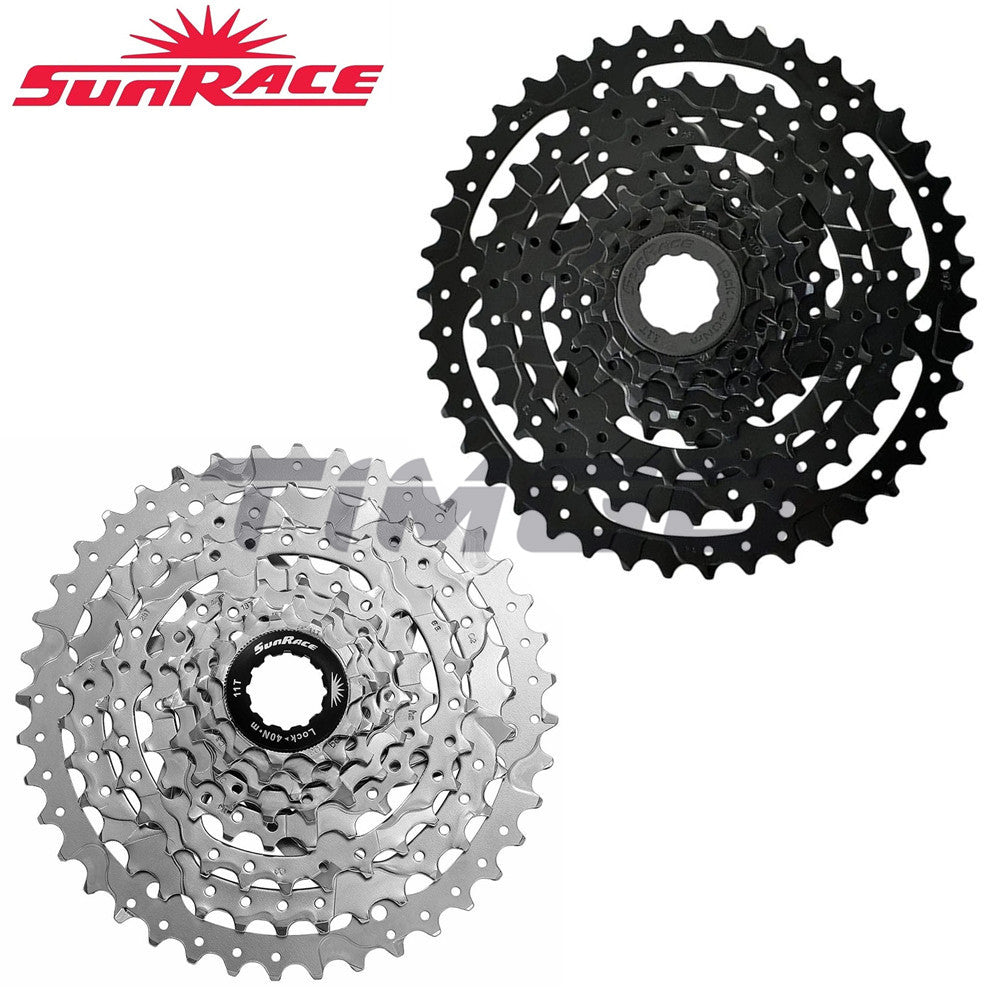 SunRace CSM680 MTB Bike 8 Speed Cassette 11-40T/11-42T Black/Silver Compatible Shimano Sram