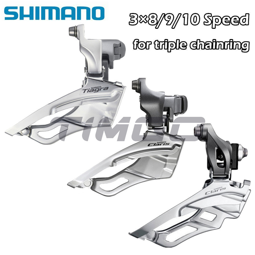 Shimano Claris Sora Tigra FD-2403 FD-R2030 FD-R443 FD-4603 Road Bike 3×8/9/10 Triple Front Derailleur Clamp-on Braze-on