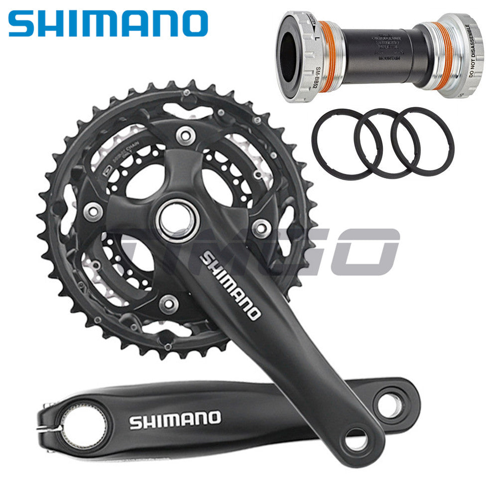 Shimano FC-M552 MTB Bike Crankset 3×10 Speed 42-32-24T 170mm HollowTech II SM-BB52 Bottom Bracket