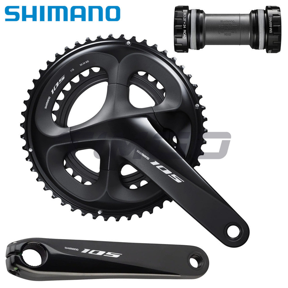 Shimano 105 FC-R7000 Road Bike 2x11 Speed Crankset Hollowthch II 50-34T 172.5mm SM-BBR60 Bottom Bracket