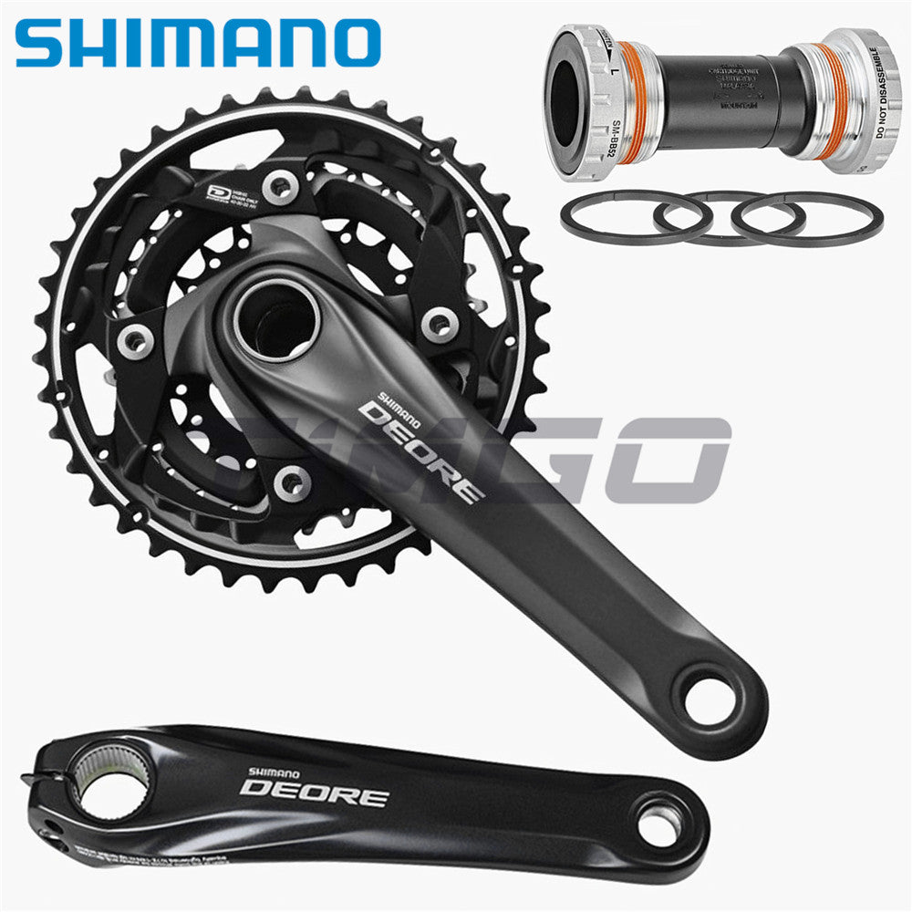 Shimano Deore FC-M610 MTB Mountain Bike 3x10 Speed Crankset Hollowthch II 42-32-24T Triple Chainring 170mm SM-BB52 Bottom Bracket