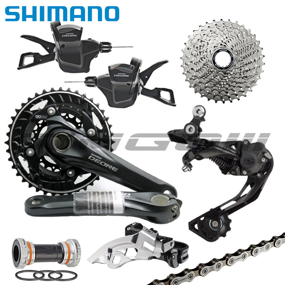 Shimano Deore M6000 MTB Bike 3×10 Speed Groupset FC-M610 Crankset SM-BB52 Bottom Bracket FD-M610 Front RD-M6000 Rear Derailleur SL-M6000 Shifter HG54 Chain