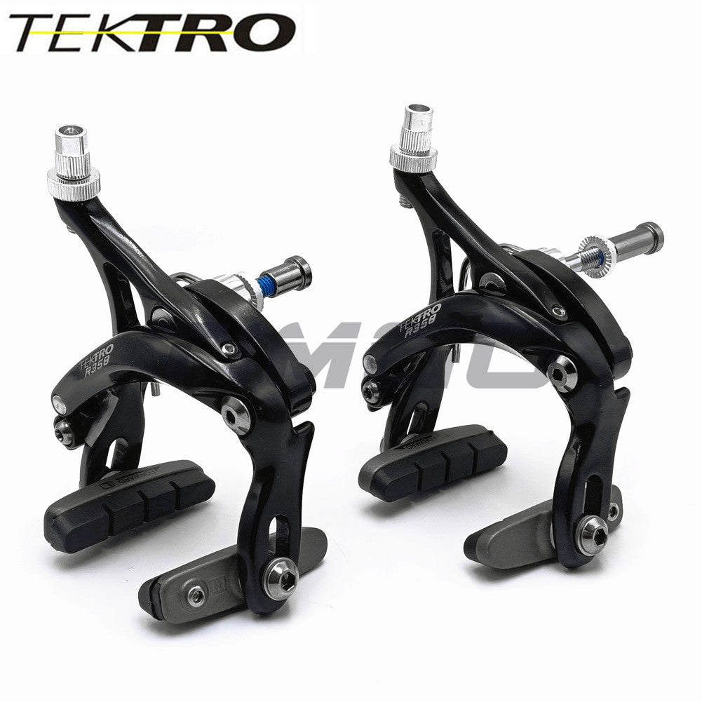 Tektro R358 Road Bike Long Reach Dual Pivot C-Brake Rim Brake Caliper Cartridge Brake Shoe