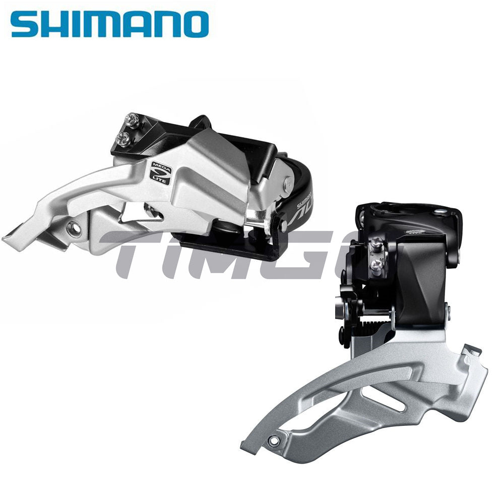 Shimano Altus FD-M2000 MTB Bike 3×9 Speed Front Derailleur Top/Down Swing Clamp-on 31.8/34.9mm