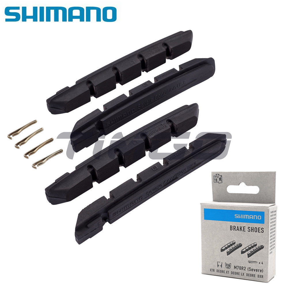 Shimano M70R2 MTB V-Brake Shoes Cartridge Inserts Pad 1 Set XTR XT LX DEORE DXR