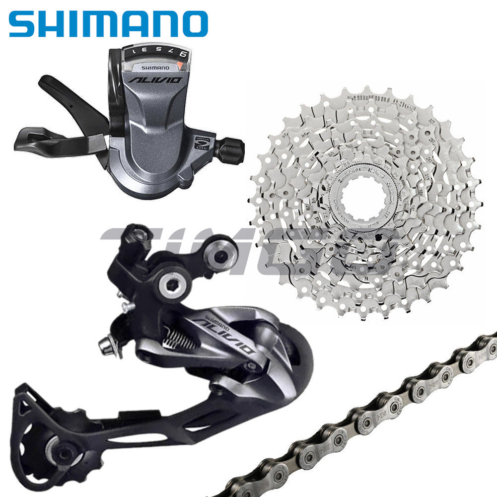 Shimano Alivio M4000 MTB Bike 1×9 Speed Rear System Groupset RD-M4000 Derailleur SL-M4000 Shifter HG400-9 Cassette HG53 Chain