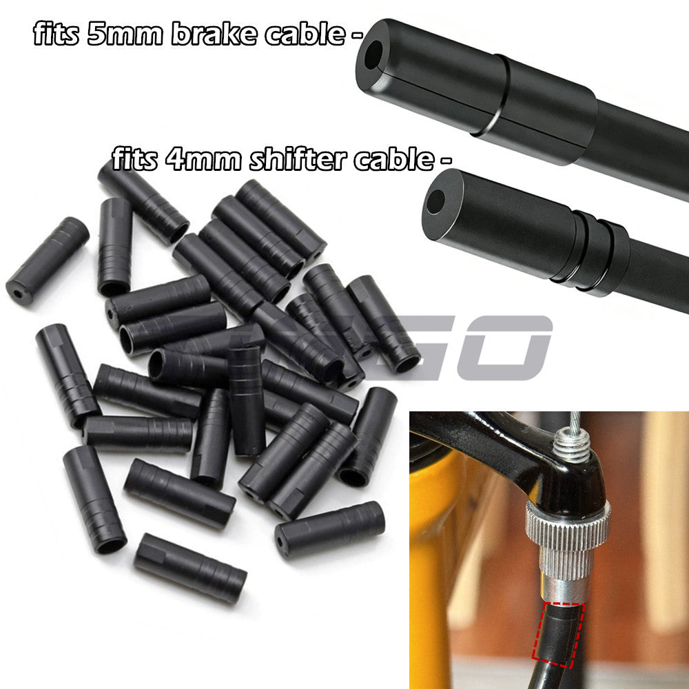 Universal Bike Bicycle 4-5mm Shifter Derailleur Brake Cable Housing Ferrule End Caps Repair Acessories ABS Plastic