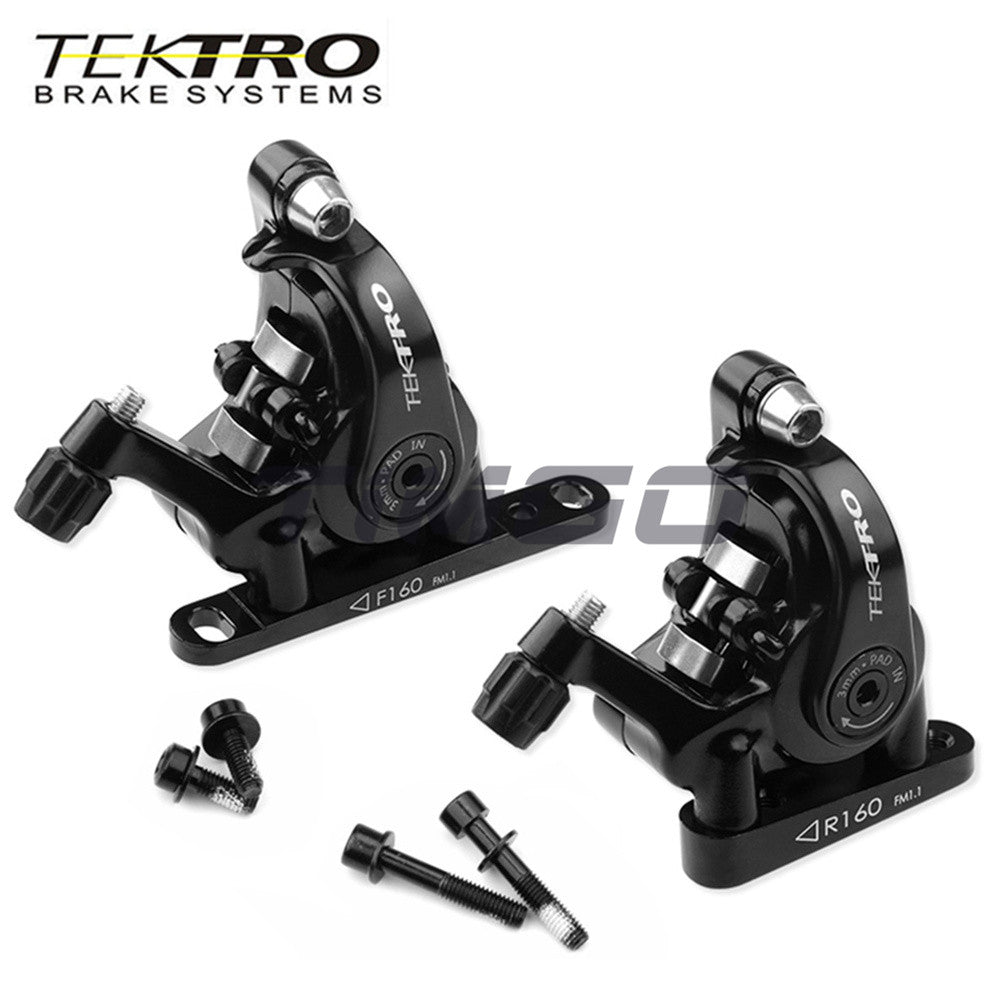 Tektro MD-C550 Road Bike Dual Piston Cable Pull Mechanical Disc Brake Caliper Aluminum Alloy Flat Mount fit 140mm 160mm Rotor