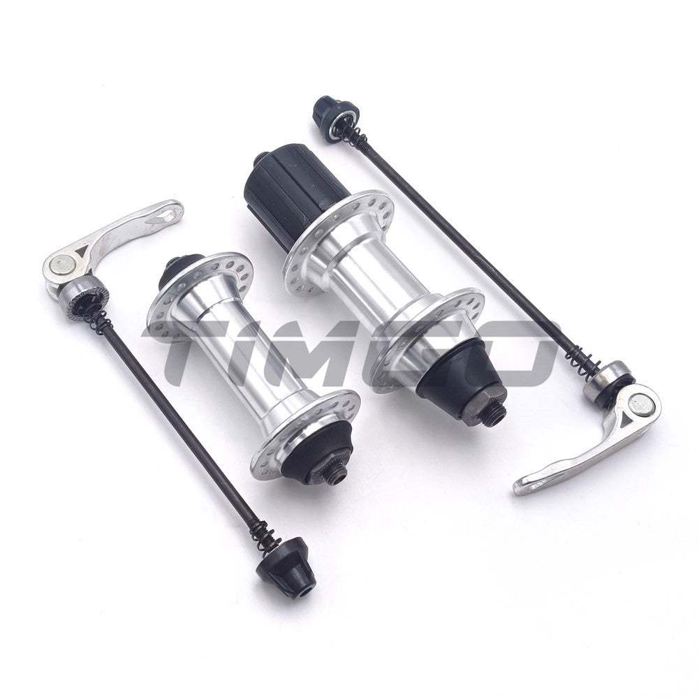 MTB Mountain Road Bike V-brake 28/32/36 Holes Silver Hub for 8/9 Speed Cassette 135mm Rear OLD with Q/R Skewer Silver