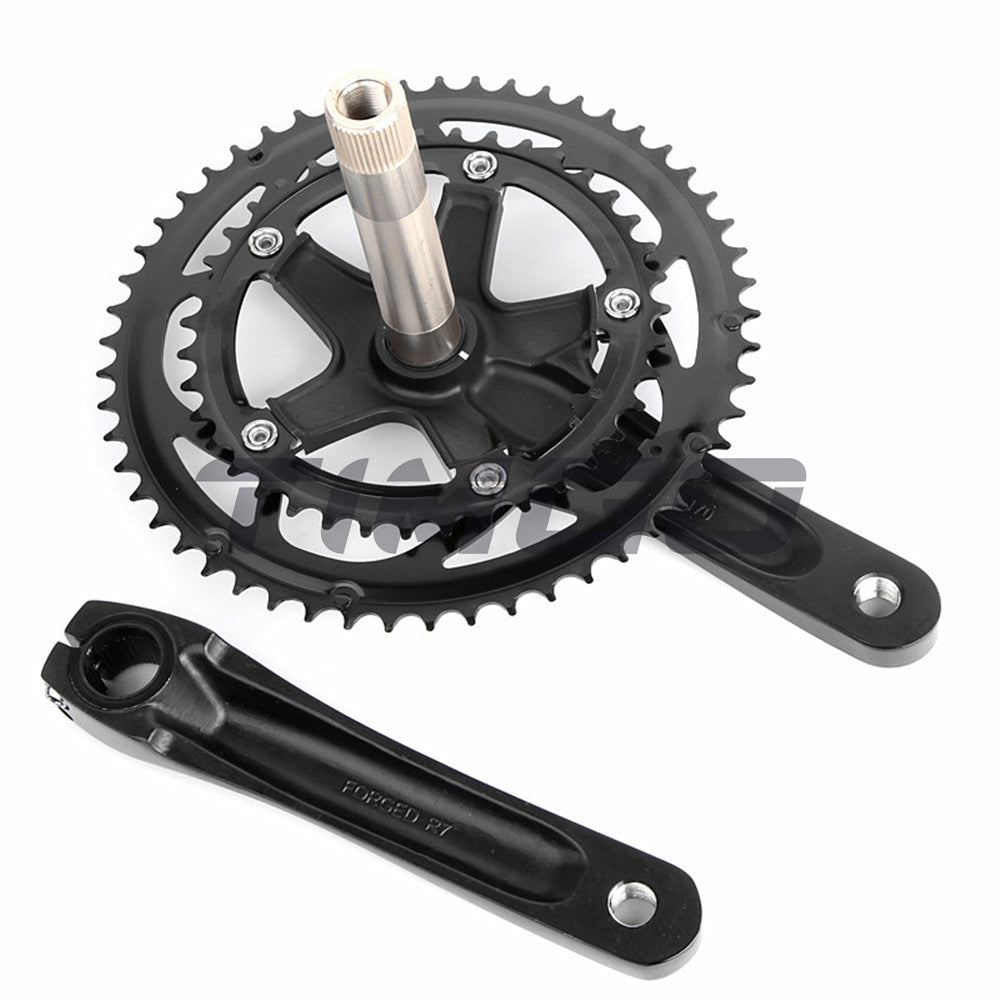 Jiankun Road Folding Bike 2×8/9/10 Speed Crankset 50-34T 53-39T Hollowtech Chainwheel BCD 110mm 130mm Bottom Bracket Compatible Shimano Sora 105 FC-R3000 FC-4700
