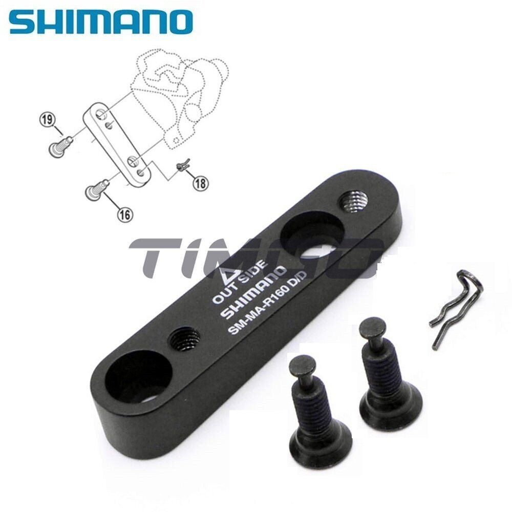 Shimano SM-MA-R160 D/D Road Bike Flat-Mount Rear Caliper Adapter for 160mm Rotor Hydraulic Mechanical Brake