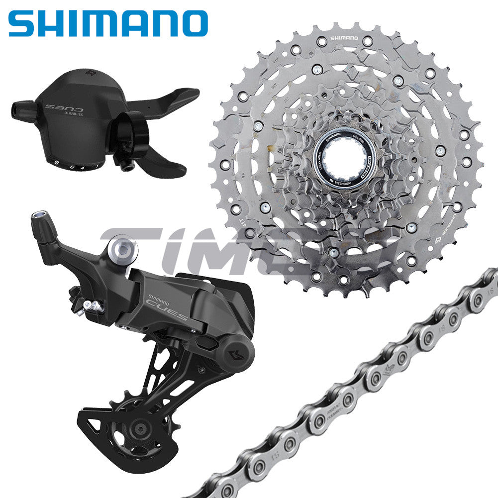 Shimano Cues U4000 MTB Bike 1×9 Speed Rear System Groupset RD-U4000 Rear Derailleur SL-U4000 Ritht Shifter CS-LG400 Cassette CN-LG500 Chain