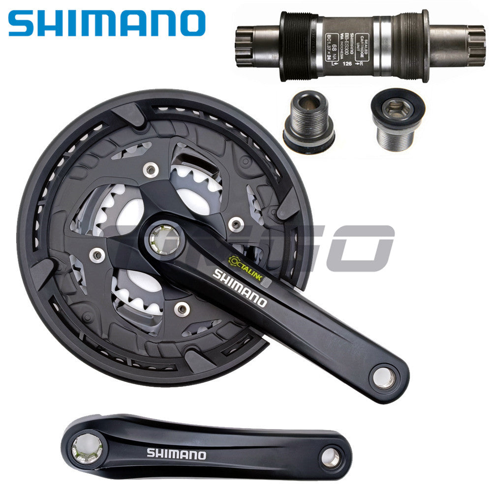 Shimano Alivio FC-T4010 MTB Bike 3x9 Speed Octalink Crankset 48-36-26T 175mm Black