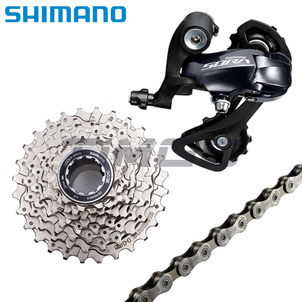 Shimano Sora R3000 Road Bike 1×9 Speed Rear Groupset RD-R3000 Rear Derailleur HG400-9 Cassette HG53 Chain