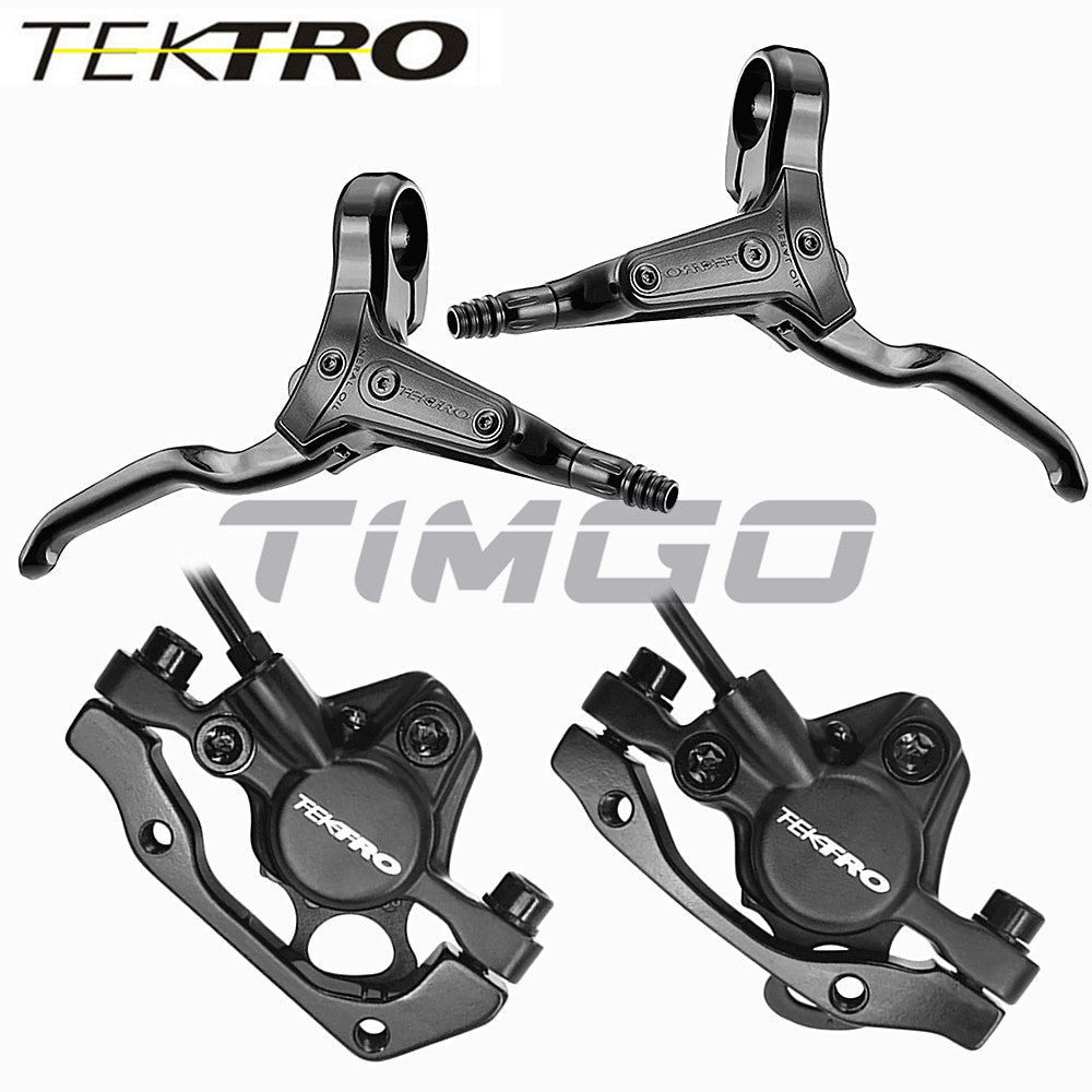Tektro HD‑M285 MTB Bike Hydraulic Disc Brake Lever 2 Piston Caliper Set fits Internal Cable Routing with IS Adapter Upgraded HD-M275