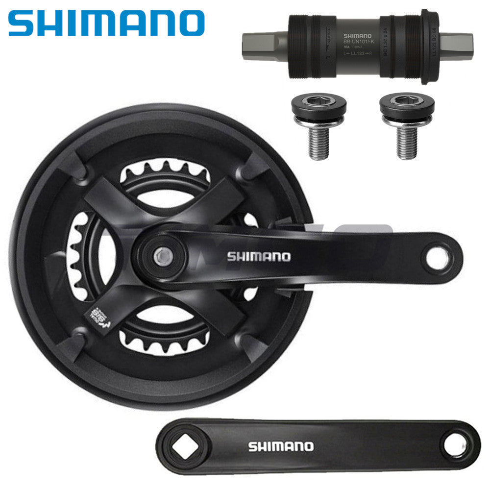 Shimano Tourney FC-TY501-2 MTB Bike 2x6/7/8 Speed Crankset Double Chainring Square Taper 46-30T