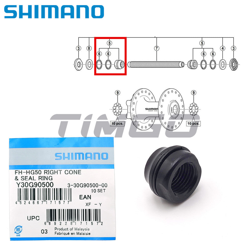 Shimano Y25W98020 Y22098080 Y30G90500 HB/FH-M475/M495 Hub Cone and Seal Rings Repair Part