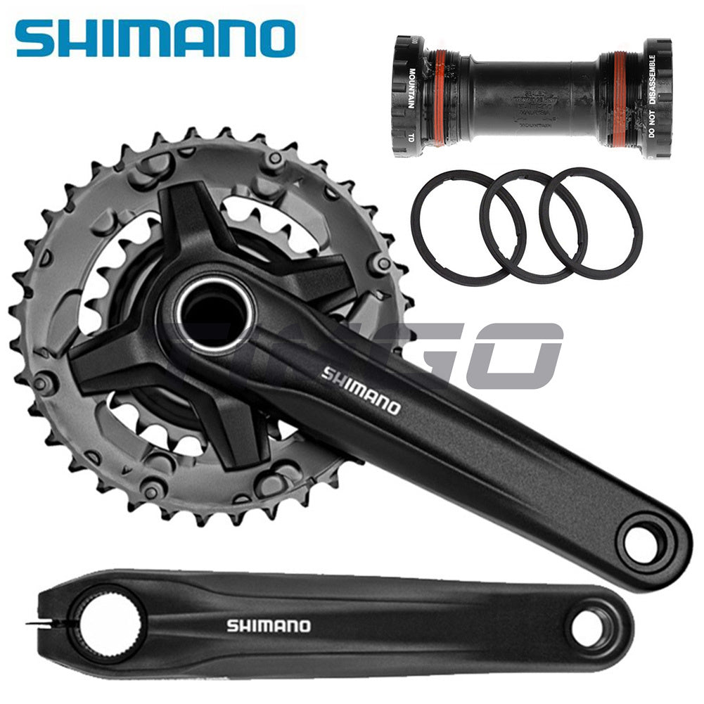 Shimano FC-MT210 MTB Mountain Bike 2×9 Speed Hollowtech II Crankset 36-22T BB-MT500 Bottom Bracket