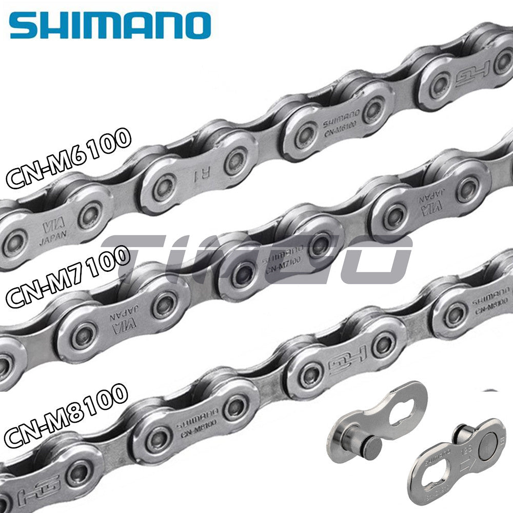 Shimano Deore XT SLX CN-M6100 CN-M7100 CN-M8100 MTB Mountain Bike 12 Speed Chain 116/118/124/126 Lins HYPERGLIDE