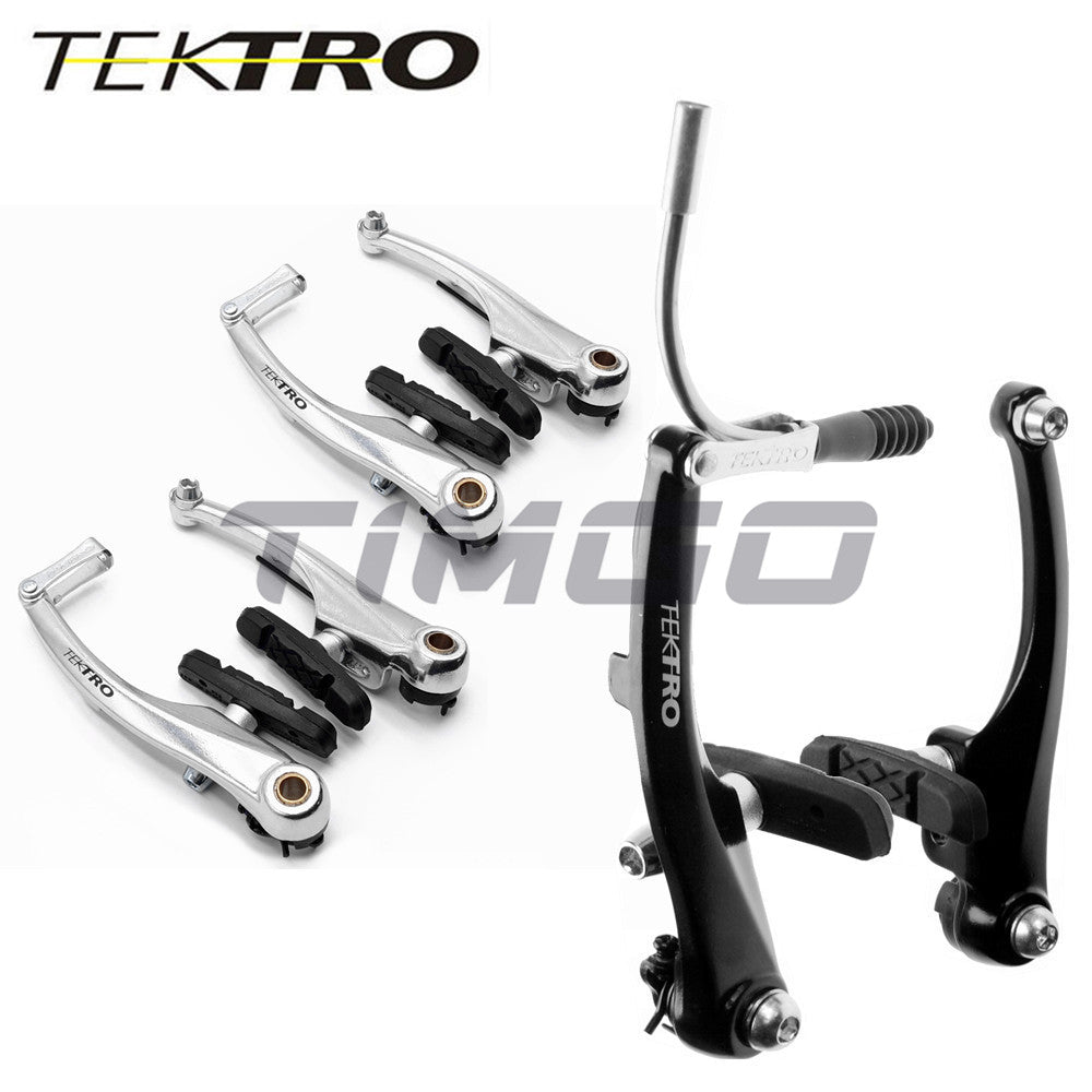 Tektro 849AL MTB City Trekking Bike V-Brake Caliper Long Arm 120mm Aluminum Alloy 2 Pair Set Silver Black