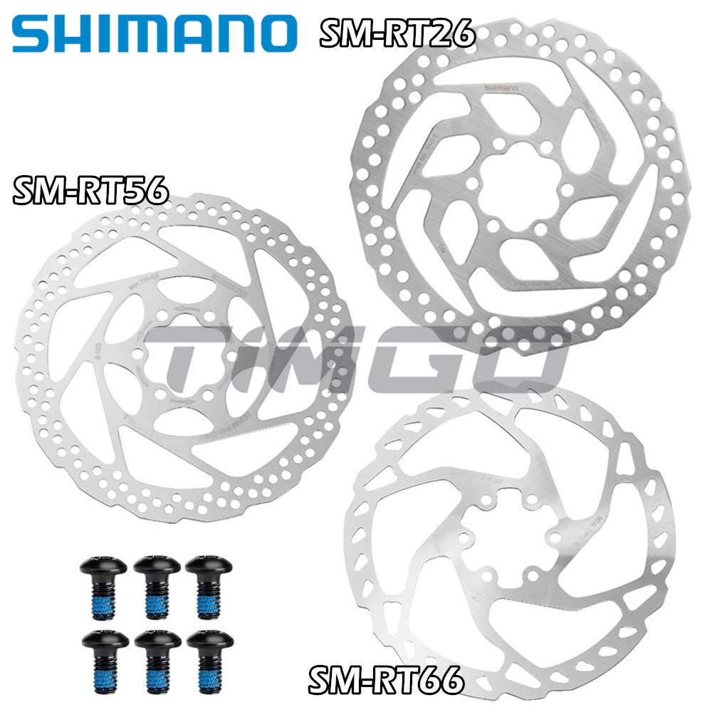 Shimano Alivio Deore SLX SM-RT26 SM-RT56 SM-RT66 MTB Road Bike Disc Brake Rotor Stainless Steel 6 Bolts 160mm 180mm 203mm with Bolts