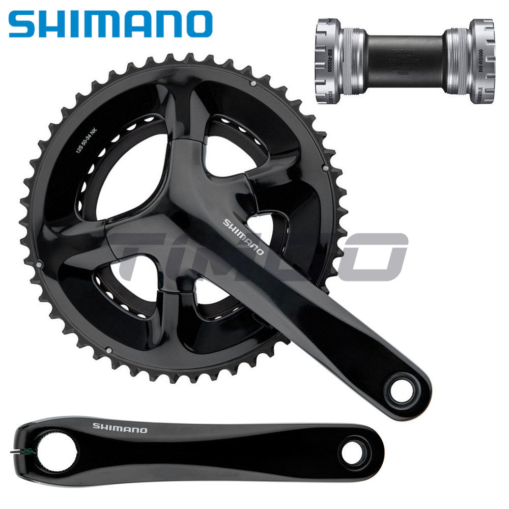 Shimano FC-RS520 Road Bike 2×12 Speed Crankset 50-34T 170mm 2-Piece Crank HollowTech II BB-RS500 Bottom Bracket
