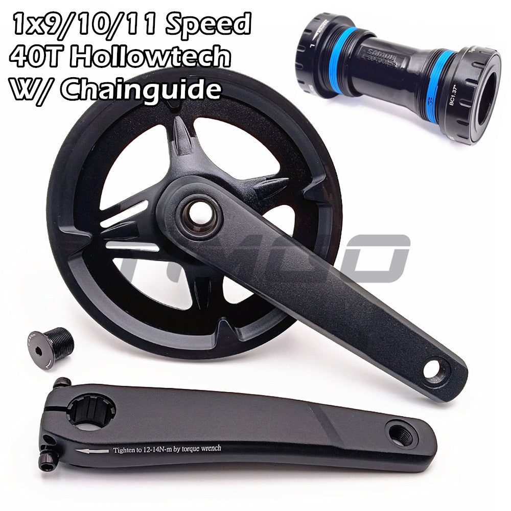 Samox MTB Folding Gravel 1x9/10/11 Speed Crankset 40T Hollowtech BSA 24mm Spindle Bottom Bracket