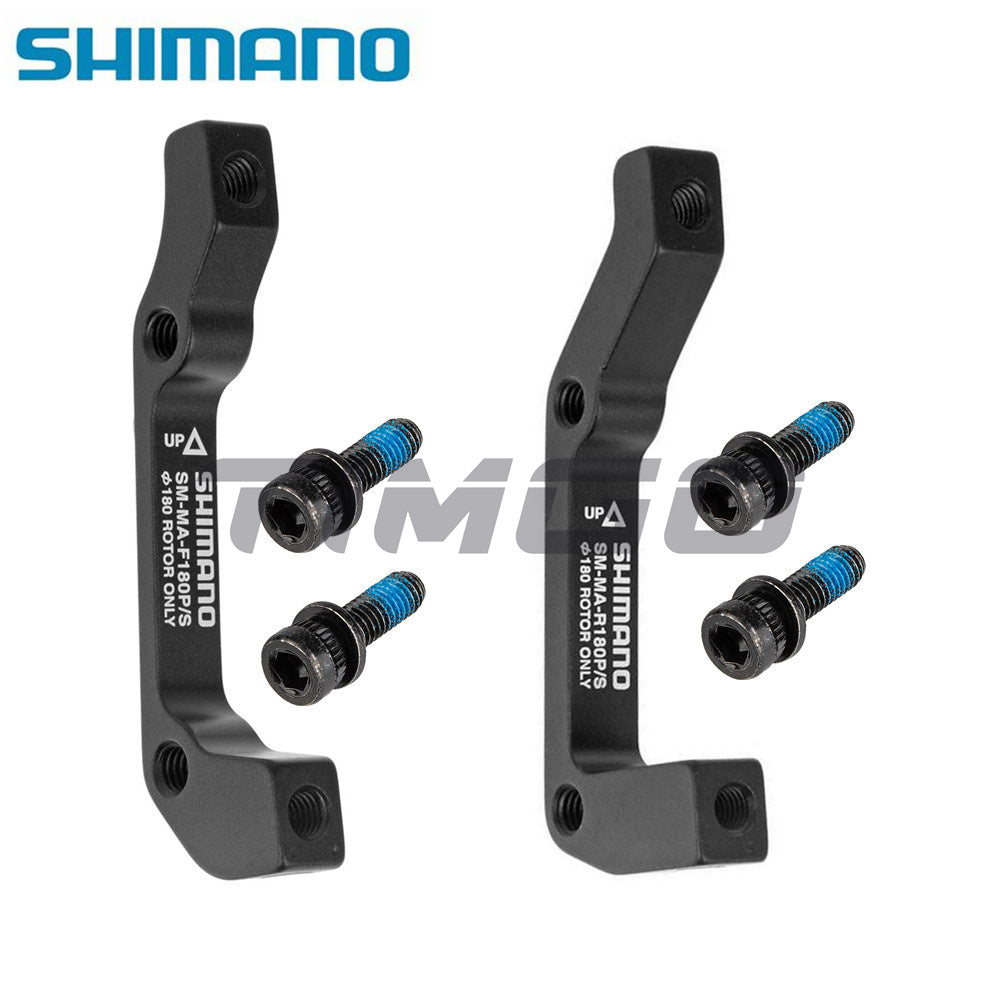 Shimano SM-MA-F180P/S SM-MA-R180P/S MTB Bike Disc Brake Caliper Post to IS PM-IS Mount Adapter for Front Rear 180mm Rotor Hydraulic Mechanical Brake