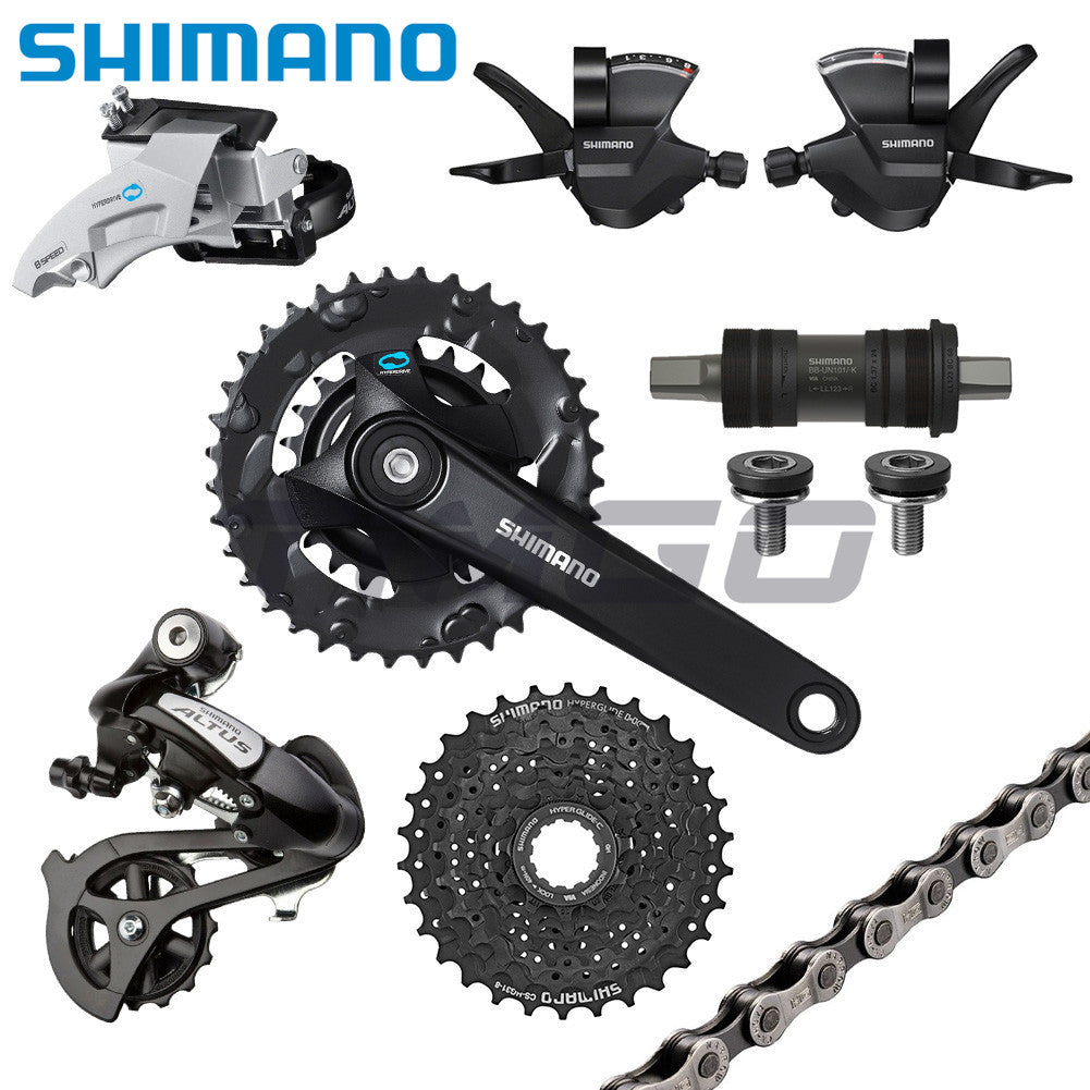 Shimano Altus M310 MTB Bike 2×8 Speed Groupset FC-M315 Crankset BB-UN101Bottom Bracket FD-M315 RD-M310 Front Rear Derailleur SL-M315 Shifter HG31-8 Cassette HG71 Chain