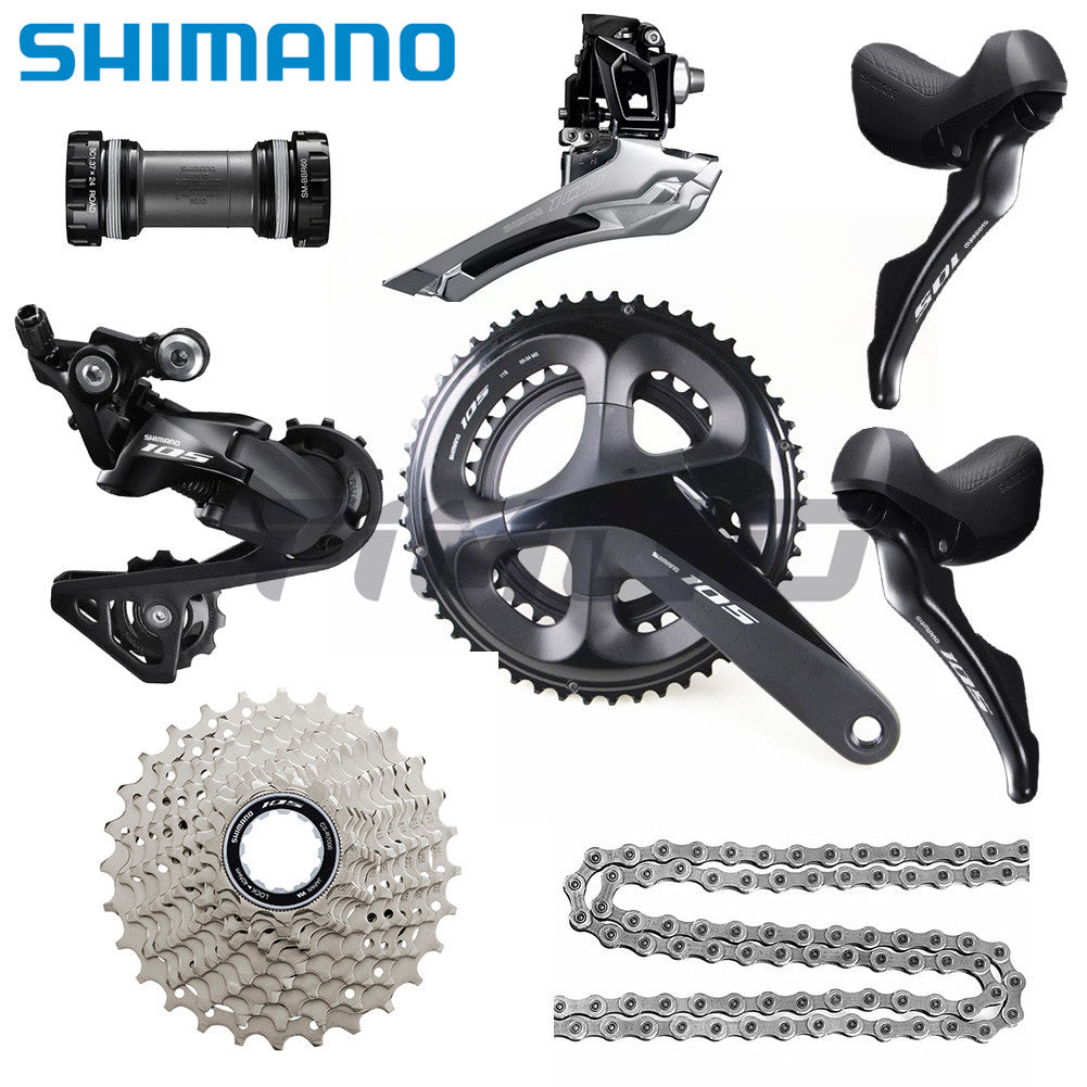 Shimano 105 R7000 Road Bike 2×11 Speed Groupset FC-R7000 Crankset SM-BBR60 Bottom Bracket FD-R7000 RD-R7000 Front Rear Derailleur ST-R7000 STI Lever CS-R7000 Cassette HG601 Chain