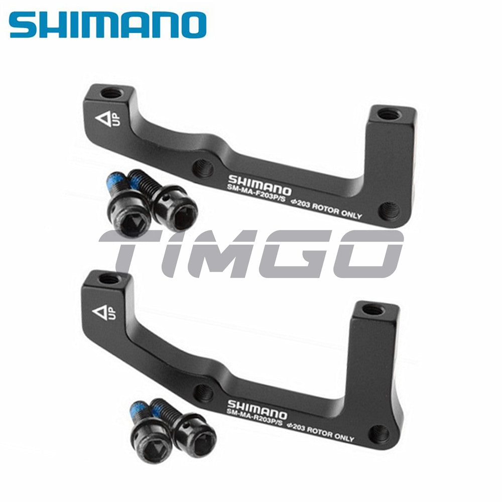 Shimano SM-MA-F203P/S SM-MA-R203P/S MTB Bike Disc Brake Caliper Post to IS PM-IS Mount Adapter for Front Rear 203mm Rotor Hydraulic Mechanical Brake