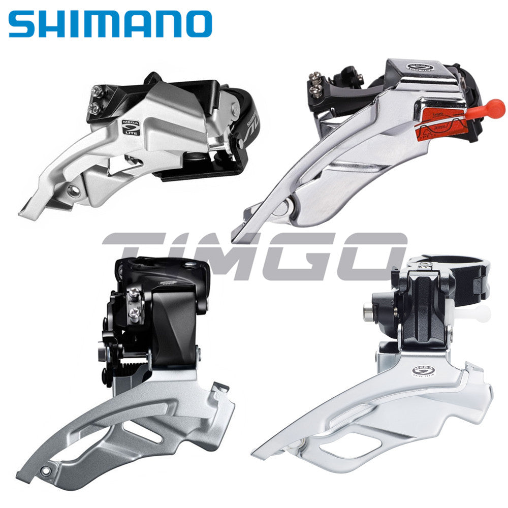 Shimano Deore Acera Altus FD-M370/M371/M2000/M3000/T3000/M530/M591 3x9 Speed MTB Bike Front Derailleur Top/Down Swing Dual Pull Clamp-on 31.8/34.9mm