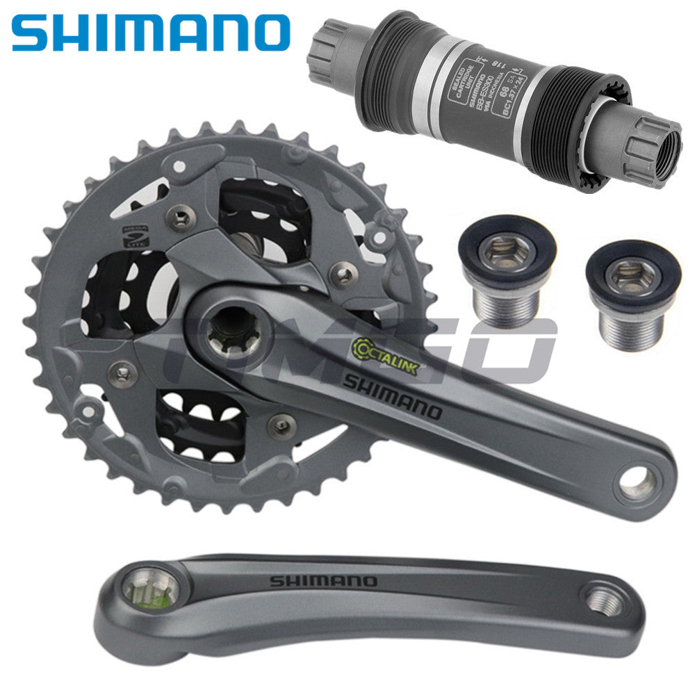 Shimano Alivio FC-M4000 MTB Mountain Bike 3x9 Speed Triple Crankset 40/30/22T Octalink 175mm BB-ES300 Bottom Bracket