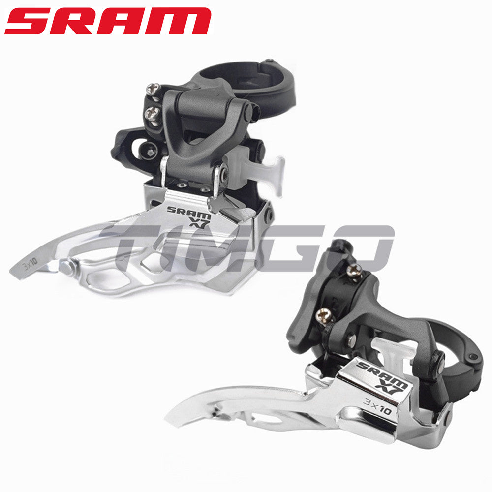 Sram X7 MTB Bike Front Derailleur 3x10 Speed Top/Down Swing 34.9/31.8mm Compatible Shimano