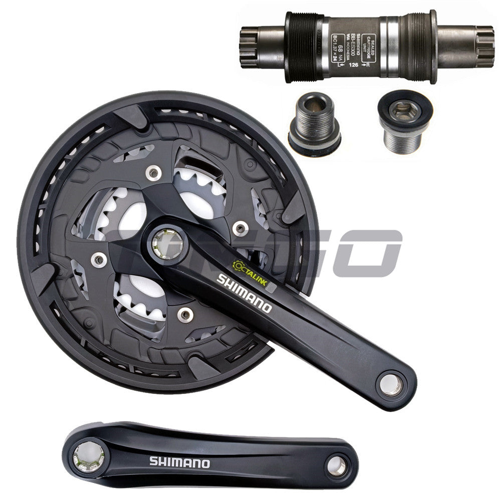 Shimano Alivio FC-T4010 MTB Bike 3x9 Speed Octalink Crankset 48-36