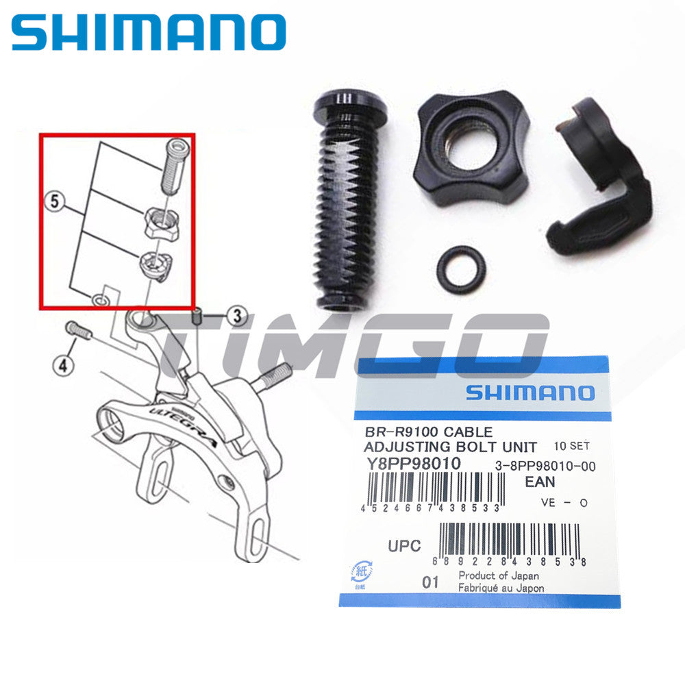 Shimano Road Brake Caliper Cable Adjusting Bolt Unit BR-6800/6810/R8000/R8100/R9100/R9200/9000/9010/R9210/R8010/R8110/R9110/R7000/R7010 Y8PP98010 Y8ZJ98020 Y8L298010