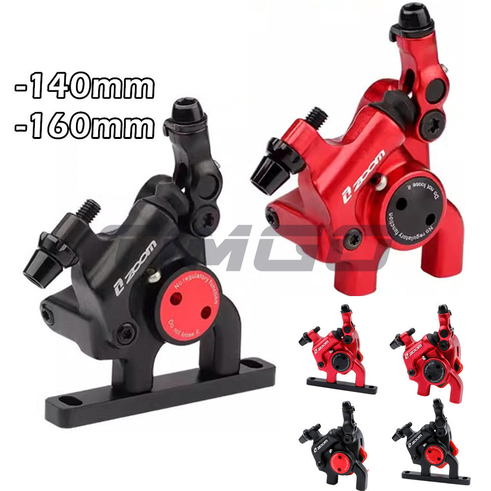 Zoom Road Gravel Bike Mechanical Line Pulling Hydraulic Disc Brakes Caliper Flat Mount 2 Piston 140mm/160mm