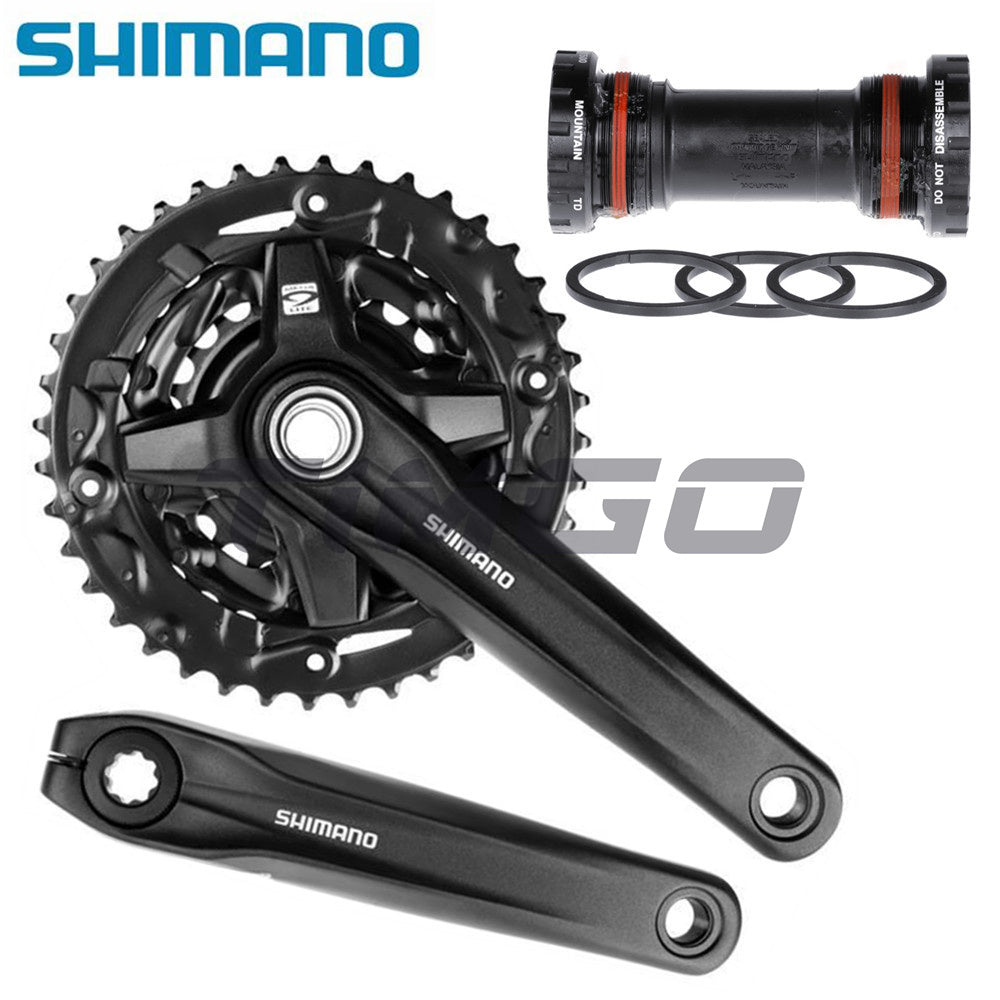 Shimano Alivio FC-MT210 MTB Bike 3x9 Speed Crankset Hollowthch II 44-32-22T/40-30-22T 170mm BB-MT500 Bottom Bracket