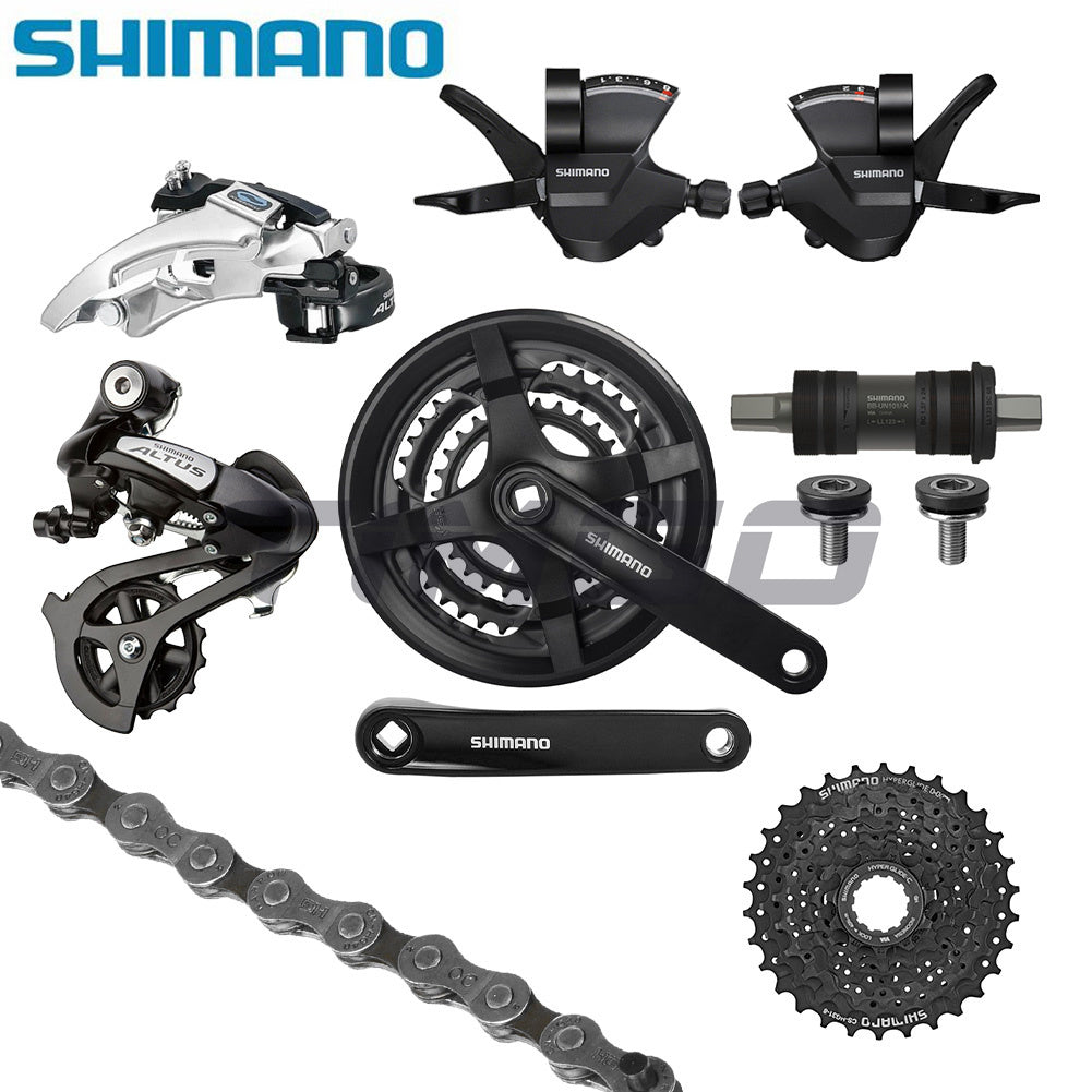 Shimano Altus M310 MTB Bike 3×8 Speed Groupset FC-TY301 Crankset BB-UN101 Bottom Bracket FD-M310 RD-M310 Rear Derailleur SL-M315 Shifter HG31-8 Cassette HG40 Chain