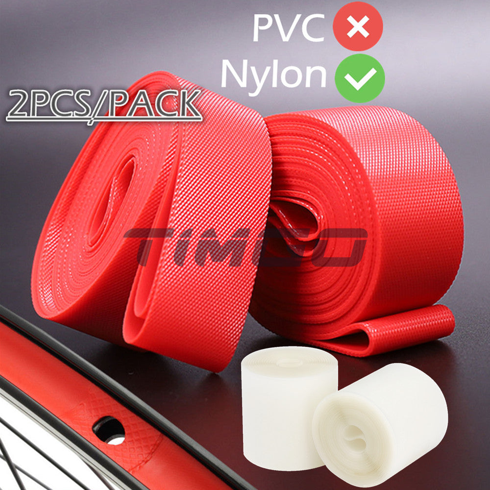 2 PCS/PACK MTB Road Folding Bike Bicycle Anti-Puncture Tube Nylon Rim Tapes Strips Tire Liner Inner Tube Protector 16/18/20/22/24/26/27.5/29inch/700C