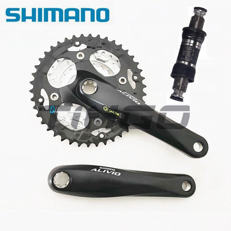 Shimano Alivio FC-M410 MTB Mountain Bike 8 Speed Octalink Crankset 42-32-22T Chainset 170mm ES25/ES300 Bottom Bracket