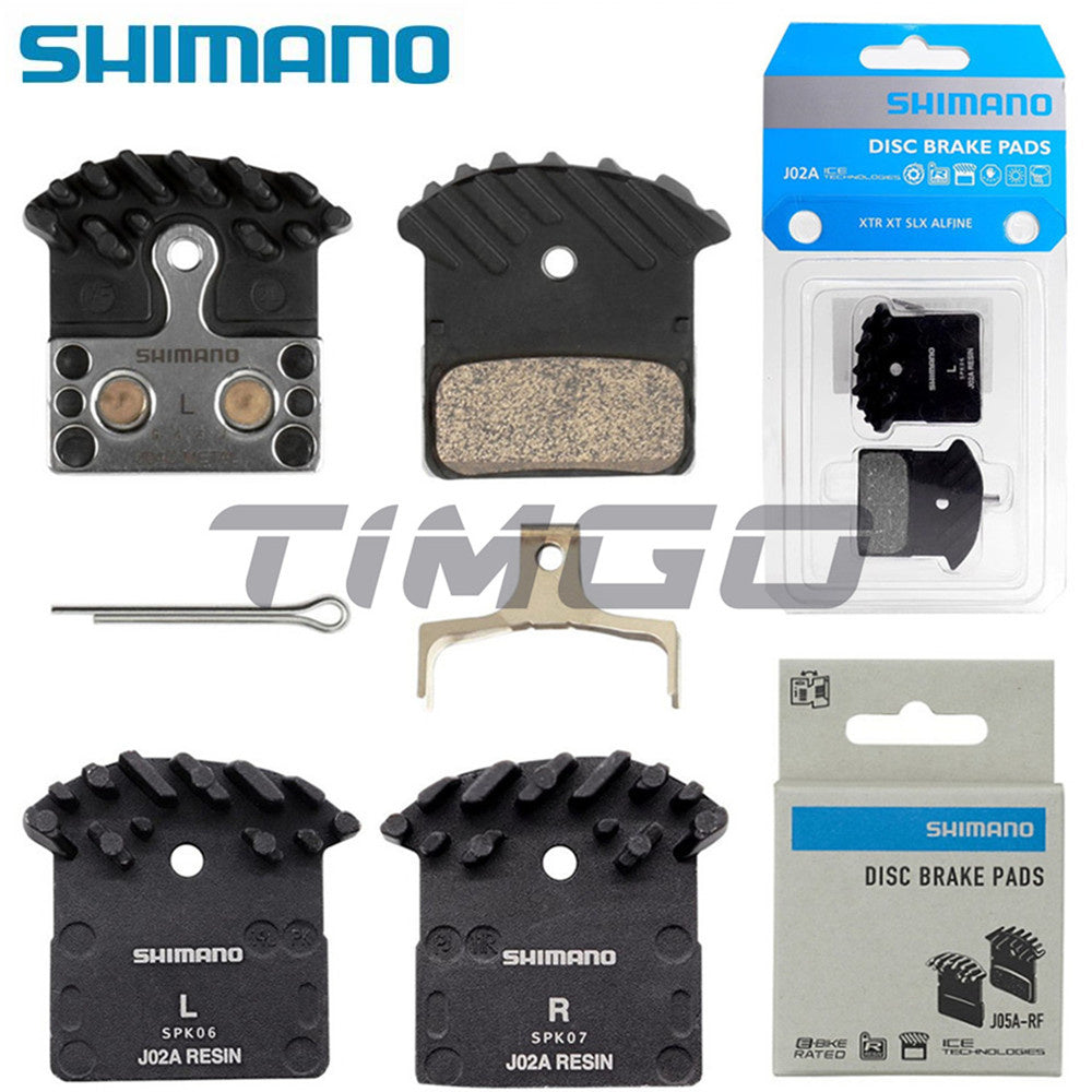 Shimano J04C J02A Ice-Tech Cooling Fins Metal/Resin Disc Brake Pads Compatible Brake XTR XT SLX Alfine BR-M9000/M9020/M987/M985/M785/M675/M666