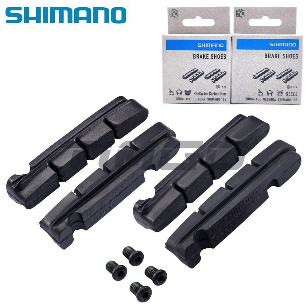 Shimano R55C4 Aluminum Rim Carbon Rim Road Brake Shoe Cartridge Pad DURA ACE ULTEGRA 105 BR-R8000/6800/5800/R9100/6810/R8010