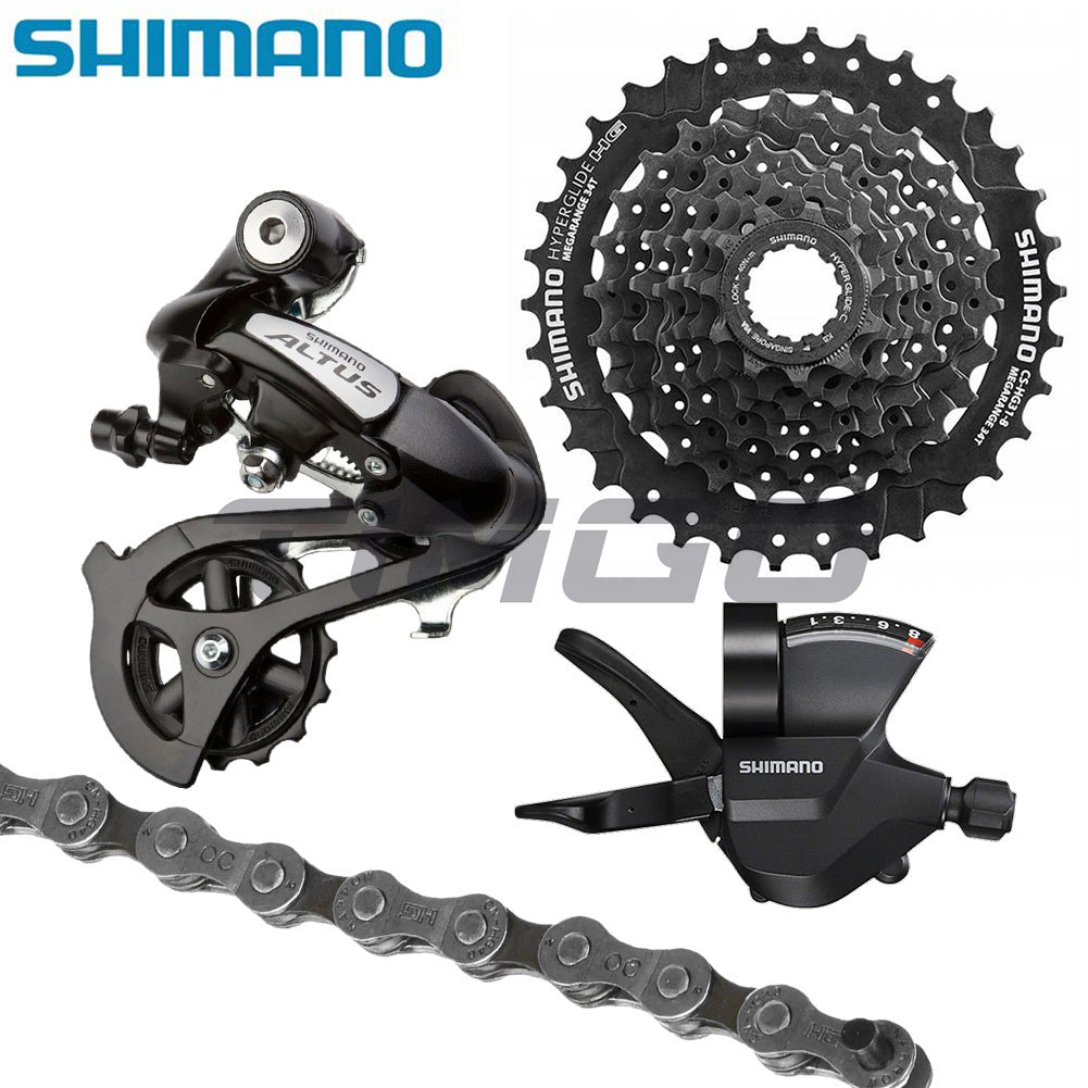 Shimano Altus M310 MTB Bike 1×8 Speed Rear System Groupset RD-M310 Derailleur SL-M315 Shifter HG31-8 Cassette 11-32T/34T HG40 Chain