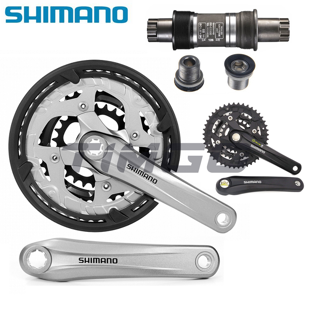 Shimano Alivio FC-T4010 MTB Bike 3x9 Speed Octalink Crankset 44-32-22T/48-36-26T 170mm 175mm Black/Silver