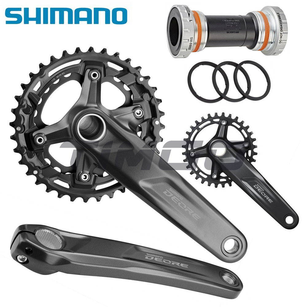 Shimano Deore FC-M5100 10/11 Speed Crankset Hollowthch II Single Chainring 30/32T Double Chainring 36-26T SM-BB52 Bottom Bracket